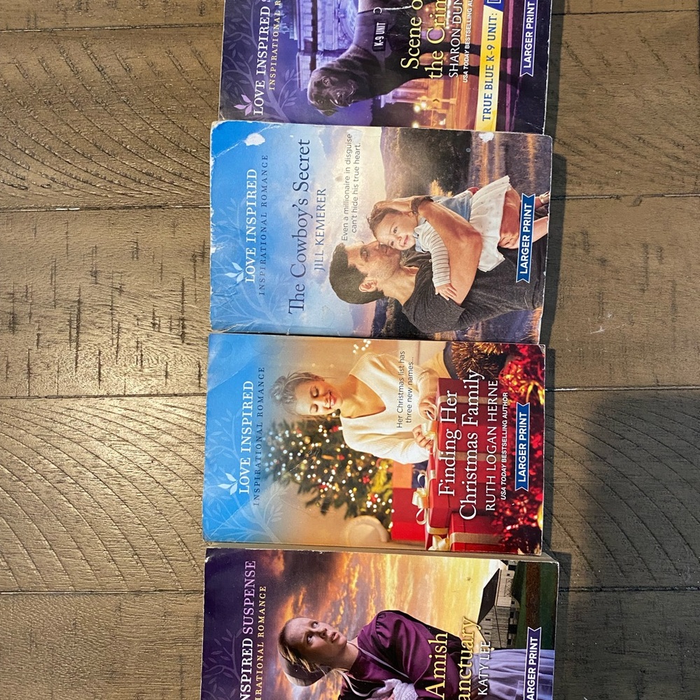 4 LOVE INSPIRED BOOKS INSPIRATIONAL ROMANCE LARGE PRINT